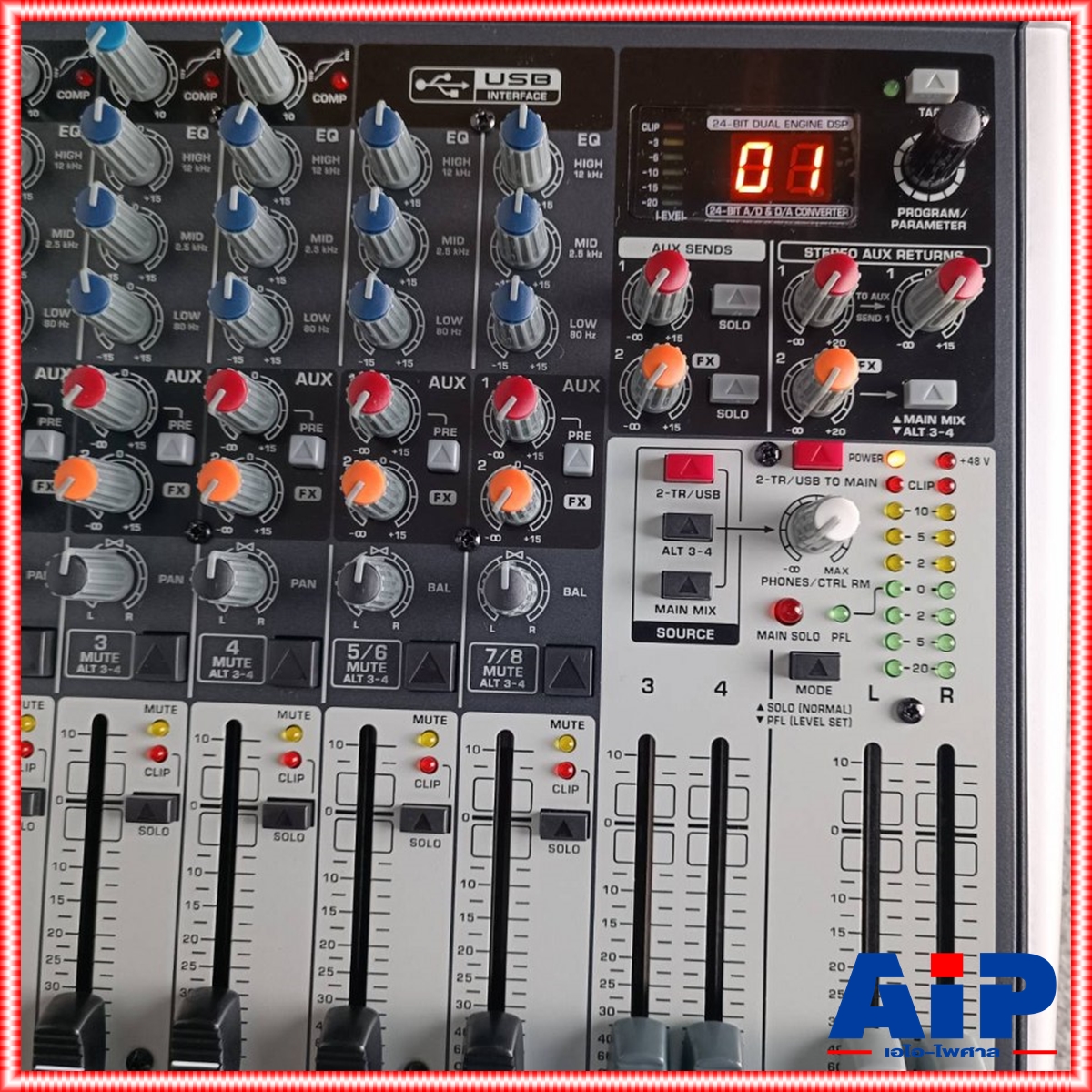 BEHRINGER XENYX-X1204USB mixer มิกเซอร์ BEHRINGER XENYX X1204FX Mixer เครื่องผสมสัญญาณเสียง มิกเซอร์ แบบอนาล็อค Behringer Xenyx X1204FX +++ เอไอ-ไพศาล