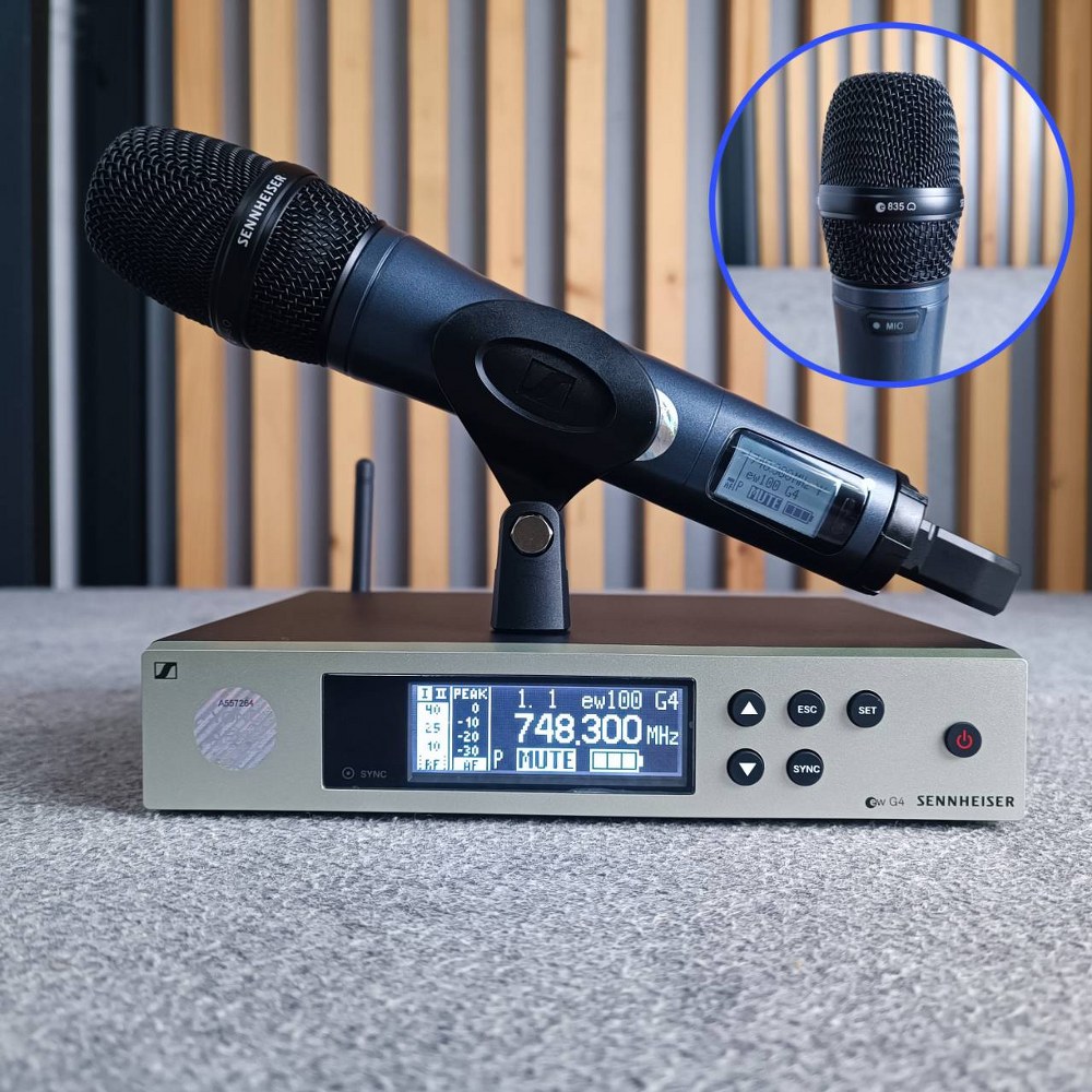 สินค้าใหม่ ลดล้างสต็อค SENNHEISER E100G4 MMD835 ไมค์ลอย EW 100 G4-835-TH EW 100 G4 835 TH ชุดไมค์ลอยเดี่ยวแบบมือถือ ย่าน UHF เอไอ-ไพศาล