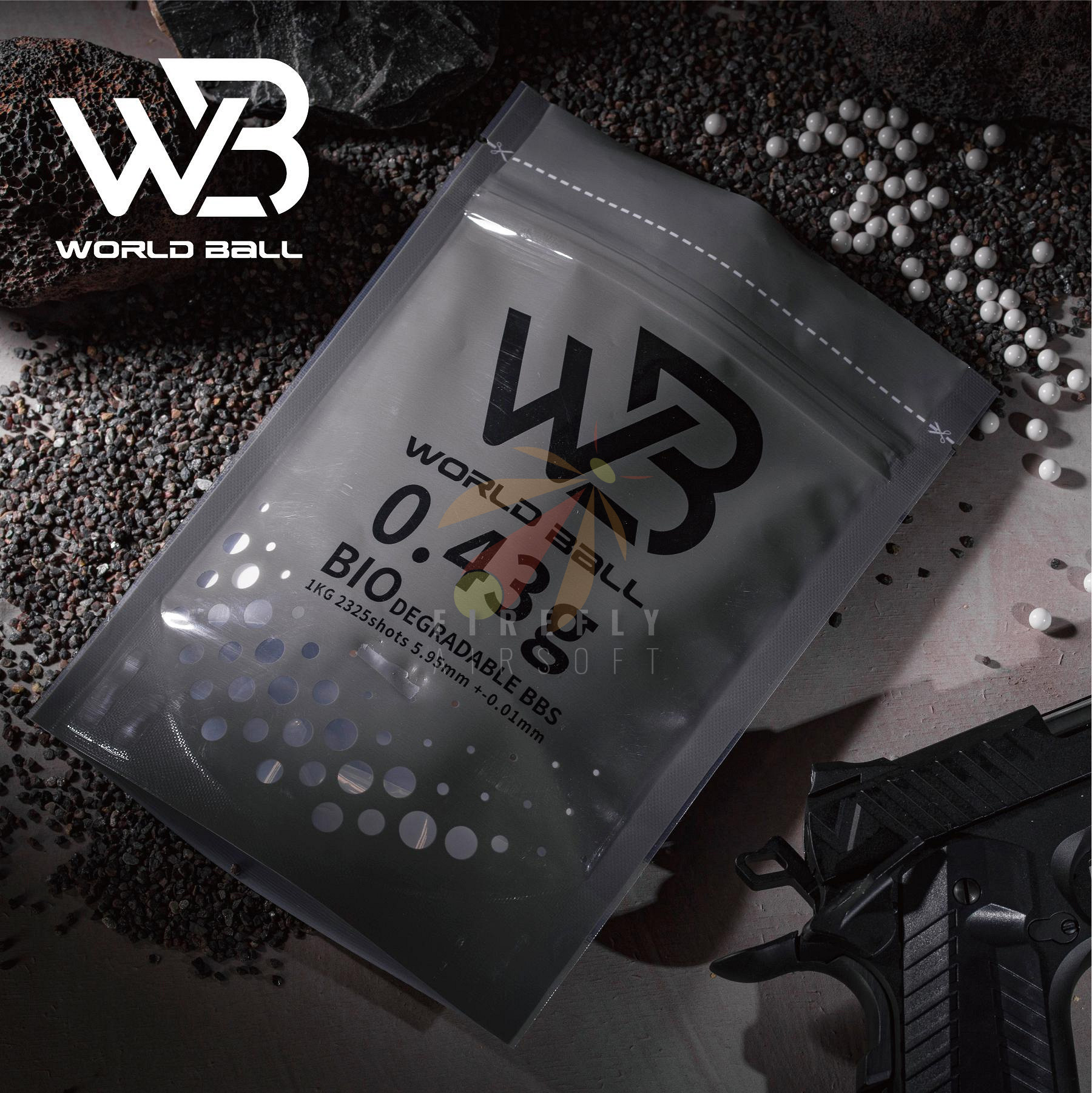 World Ball 6mm. BIO BBs 0.43g White 1 kg