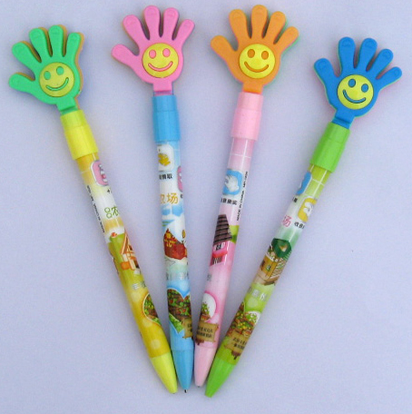 ปากกามือตบ เคาะจะมีเสียบตบเบาๆ ปากกาเชียร์กีฬา