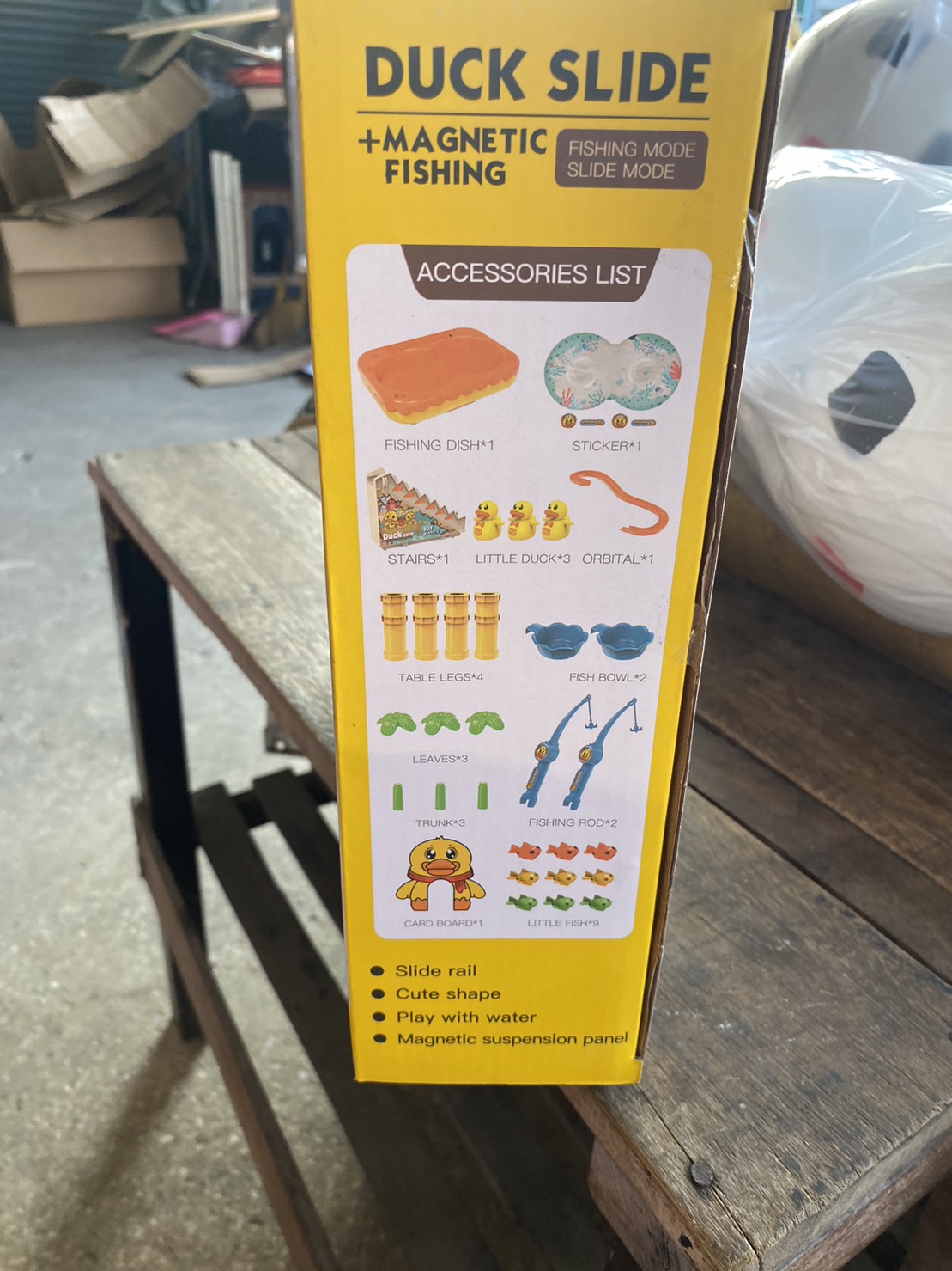 7721B ของเล่นเด็กโต๊ะตกปลาพร้อมรางไต่ราวเป็ดใส่ถ่าน ปลีกชิ้นละ