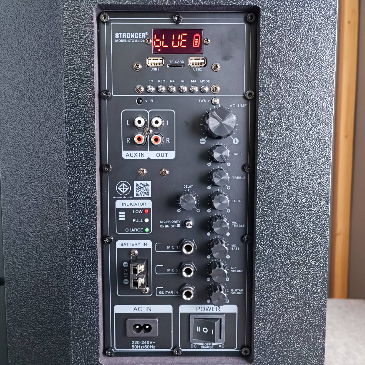 STRONGER STG-8112A ตู้ลำโพงไม้ ล้อลาก 12นิ้ว พร้อมไมค์ลอย ลำโพงบลูธูท ลำโพงพกพา ลำโพงล้อลาก ลำโพงกลางแจ้ง STG 8112A STG8112A เอไอ-ไพศาล