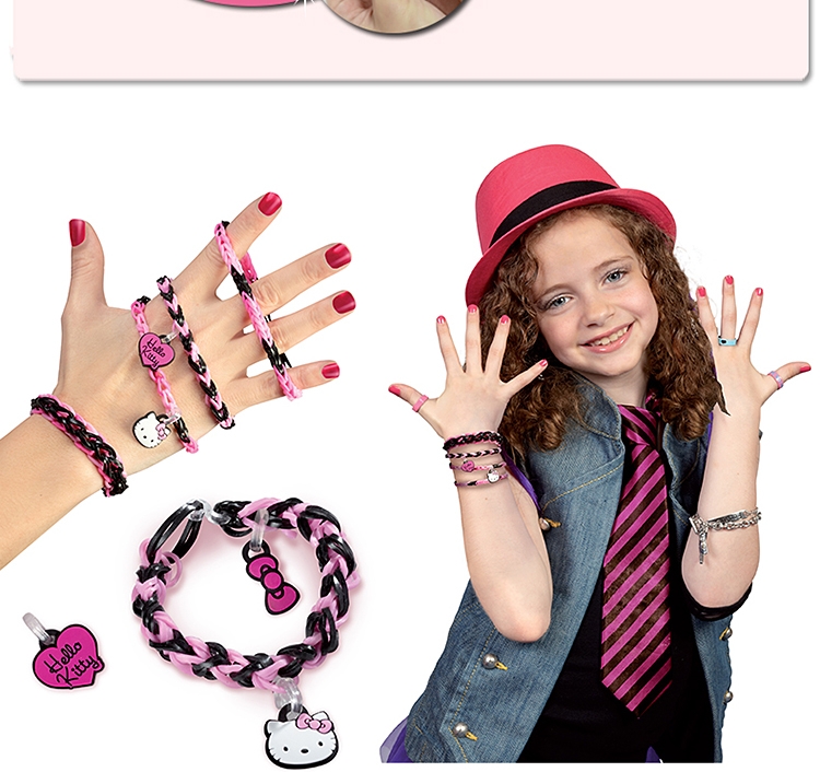 04972 ของเล่นงานฝีมือชุดถักหนังยางพร้อมจี้คิตตี้ ของแท้