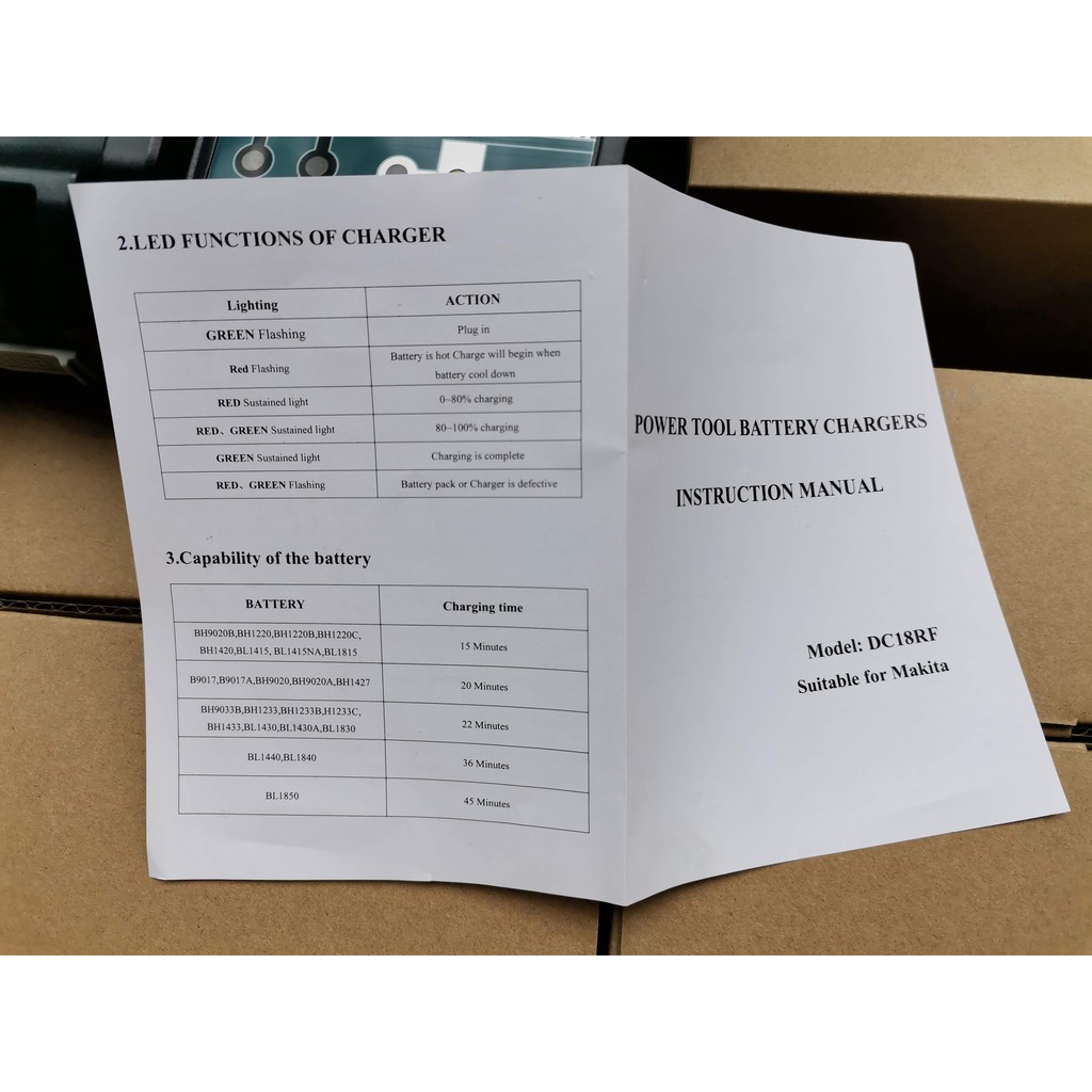 ที่ชาร์จแบต Makita มากีต้า 18V 3.5A รุ่นชาร์จเร็ว มีจอ งานเทียบคุณภาพดี มีหน้าจอแสดงการชาร์จ