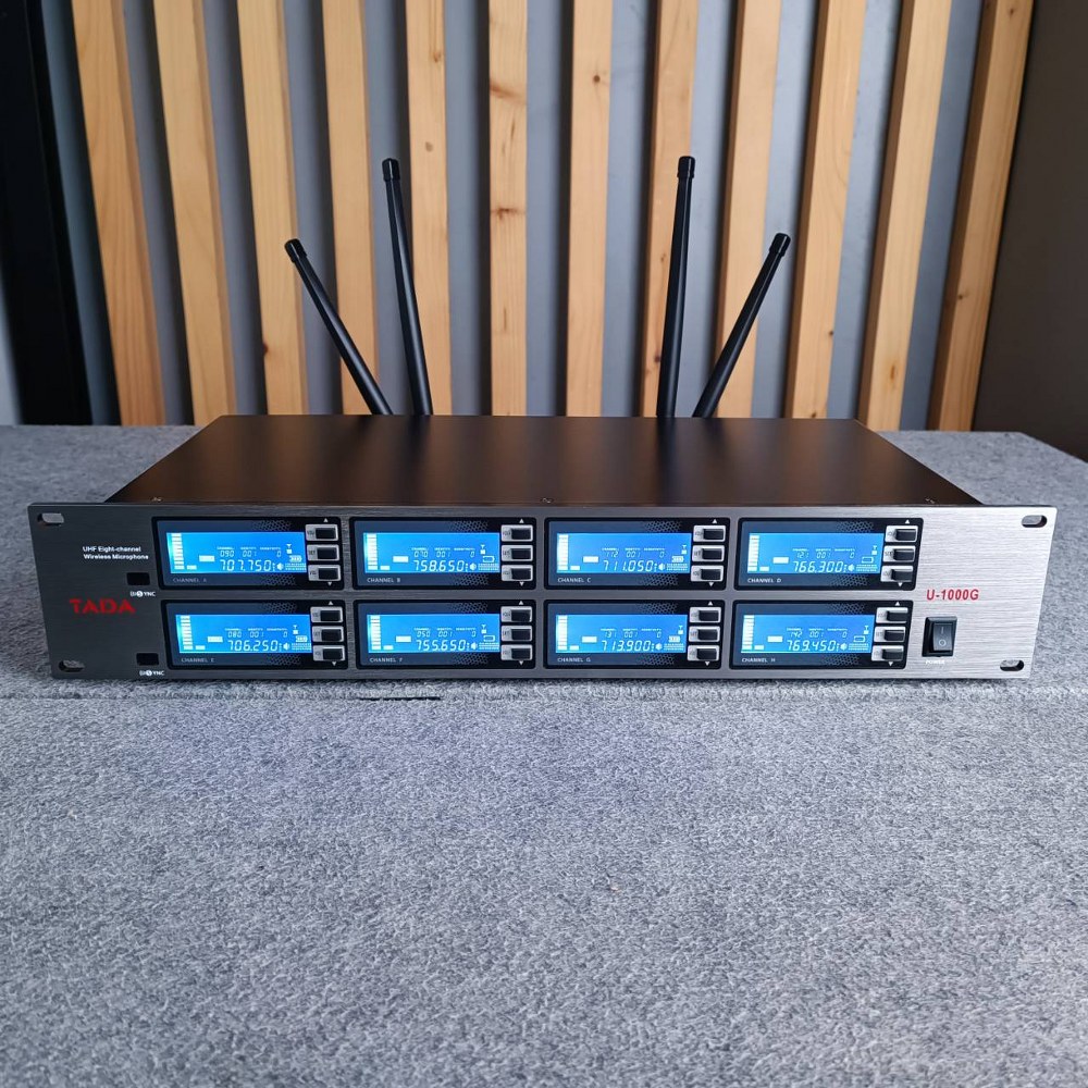 TADA U-1000G ไมค์ตั้งโต๊ะไร้สาย 8ตัว UHF มีระบบไมค์ประธาน ชุดไมค์ประชุมไร้สาย 8 ตัว พร้อมตัวรับสัญญาณ ธาดา U 1000G U1000G เอไอ-ไพศาล