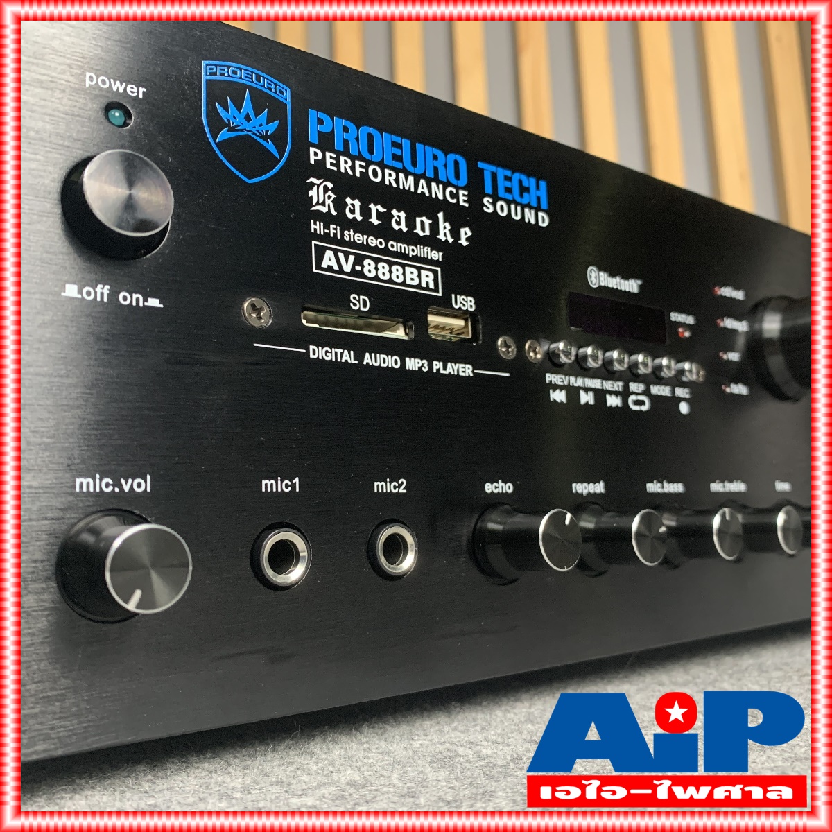 PROEUROTECH AV888 แอมป์คาราโอเกะ แอมป์ขยาย AV-888 แอมป์ Amp แอมป์ขยายเสียง แอมป์ AV 888 เอไอ-ไพศาล
