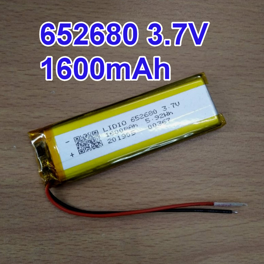 652680 3.7V 1600mAh Li-polymer Rechargeable Battery Li-Po