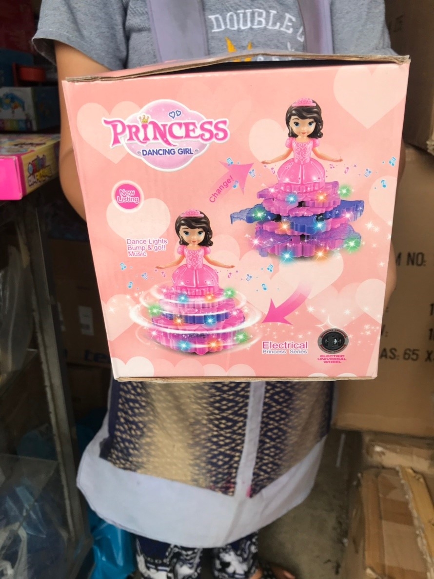 HJ328C ของเล่นตุ๊กตาเต้นระบำกระโปรงซ้อน ชนถอยเสียงไฟ ปลีกชิ้นละ sale