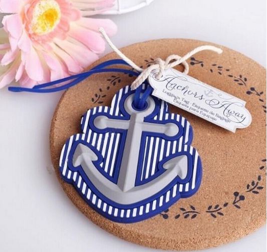 แท็กติดกระเป๋า เวลาเดินทาง ป้ายชื่อ ห้อยกระเป๋าเดินทาง ของชำร่วย ป้ายชื่อ เก๋ ๆ รูปสมอเรือ สำหรับงานแต่งงาน ธีม ทะเล ของชำร่วยเก๋ ๆ ใช้งานได้ 288170