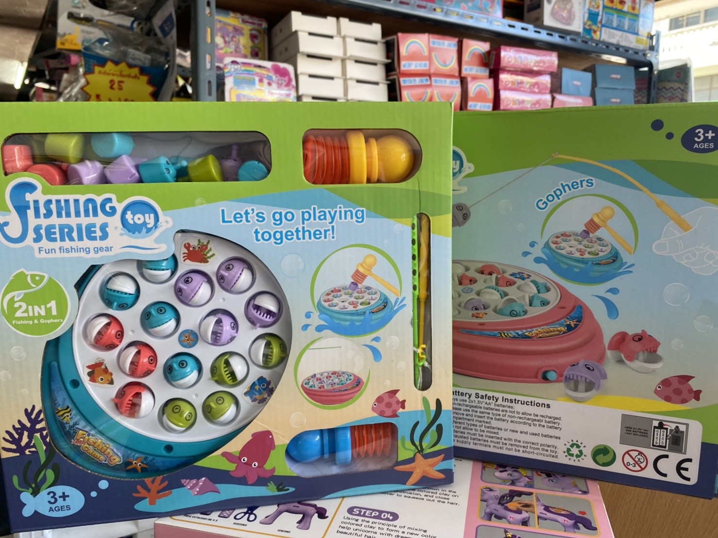 832 ของเล่นเด็กเกมส์ตกปลาทุบตัวตุ่น ตกปลาของเล่น ชิ้นละ