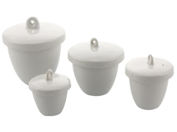 เบ้ากระเบื้องพร้อมฝา, Crucible with Lid, 15-50 cc