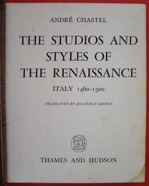 THE STUDIOS AND STYLES OF THE RENAISSANCE Italy 1460-1500 002096 (1)