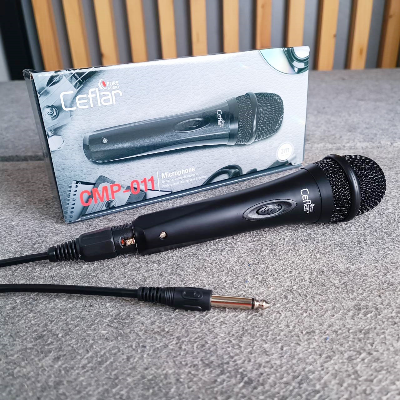 CEFLAR CMP-011 mic Microphone ไมค์โครโฟน คาราโอเกะ CMP 011 CMP011 แบบสาย Dynamic Microphone CE FLAR เอไอ-ไพศาล