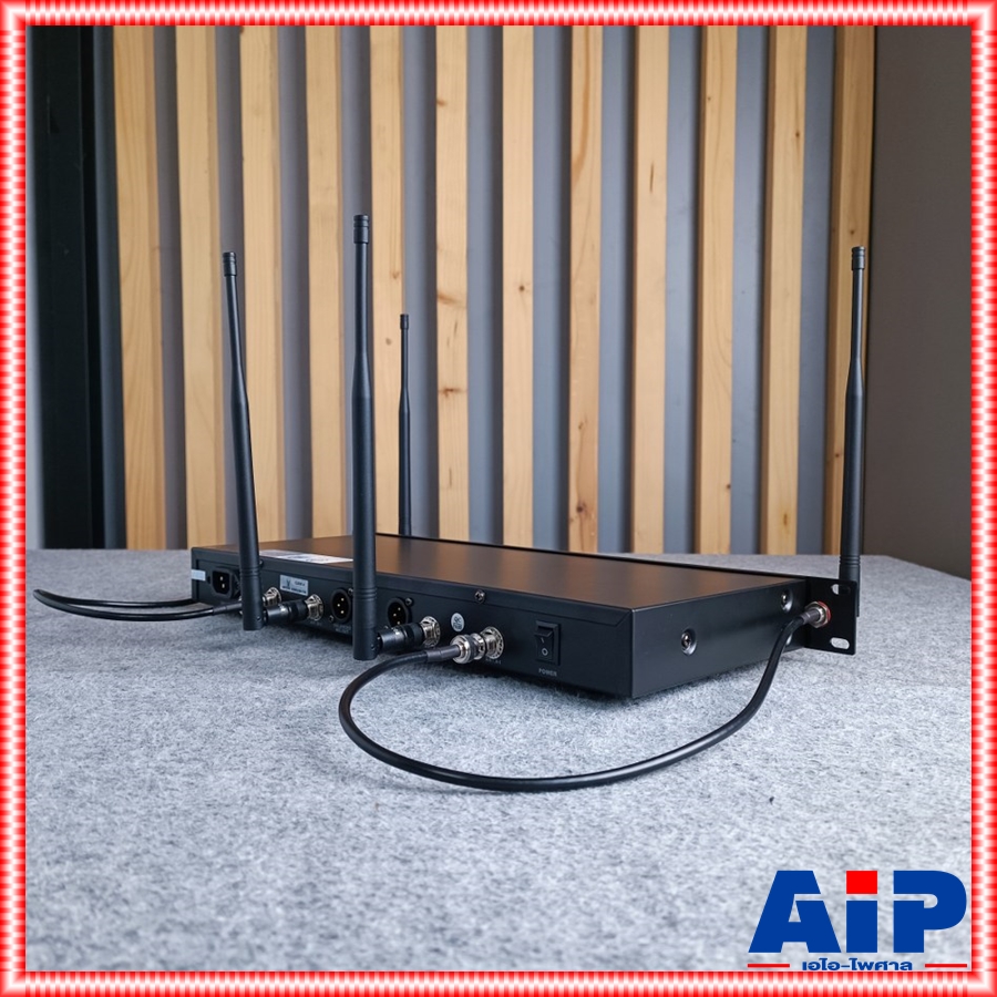 ความถี่ใหม่ กสทช DE ACOUSTIC KH500 NEW ไมค์ลอยมือถือคู่ UHF ปรับความถี่ได้ ไมค์ลอยคู่ KH 500 KH-500 แถมอุปกรณ์ย้ายเสา +++ กระเป๋าเก็บไมค์ 4เสา