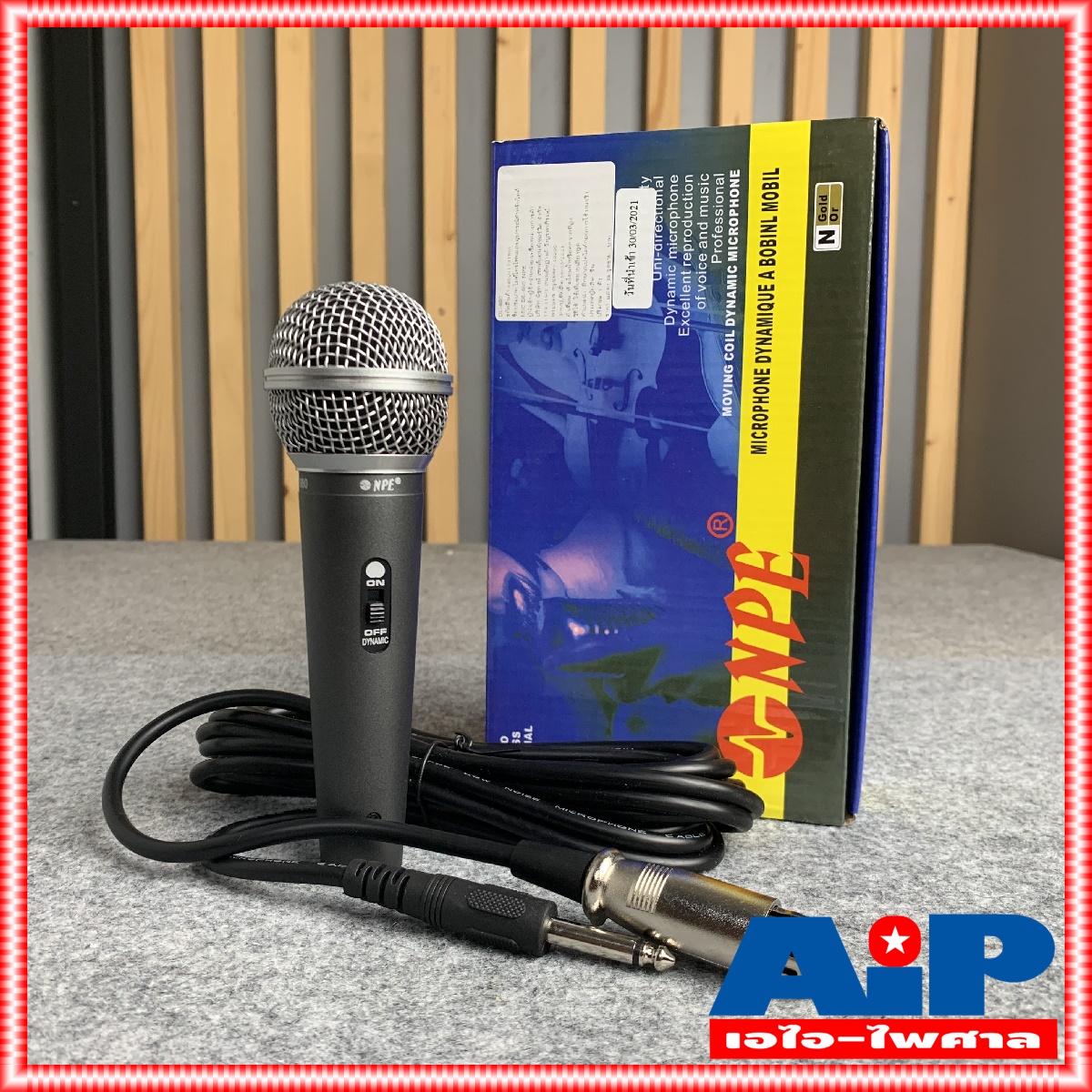 NPE DL680 ไมค์โครโฟน แบบสายพร้อมสาย4.5เมตร ไมค์ร้องเพลง DL-680 dl 680 ไมค์สาย ไมค์โครโฟนสาย เอไอ-ไพศาล
