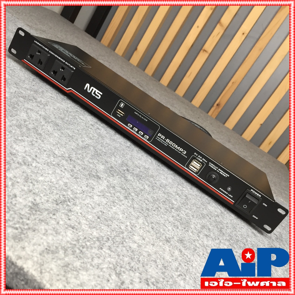 NTS PR820MP3 เปิดเล่นMP3 ผ่านบลูทูธ POWER DISTRIBUTION NTS เชื่อมต่อกับ Bluetooth ปลั๊กรางจ่ายไฟสำหรับติดแล็ค PR 820 MP3