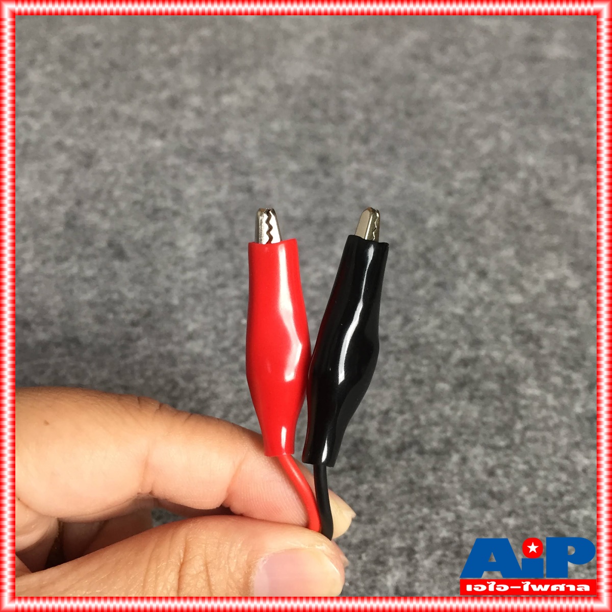 ชุด10เส้น ดำ-แดง สาย ปากคีบ ปากจระเข้ ยาว 50 CM สายทดสอบ วงจร Clips Test Cable 10 เส้น ดำ แดง สายปากคีบ สายทดลอง