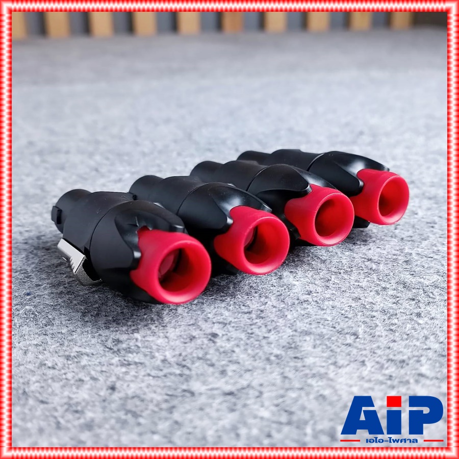 แพ็ค4ตัว MITSUMI 911S06 SPEAKON สีแดง ปลั๊กลำโพง หัวspeakon สเปคคอนตัวผู้ สเปคคอน สเปคค่อนลำโพง สเปคค่อน 911 S 06 เอไอ-ไพศาล