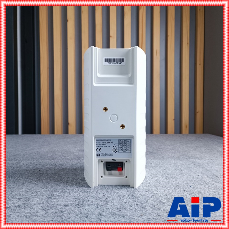 สีขาว TOA TZ-206W ตู้ลำโพง TZ 206W TZ206W TZ206 ตู้ ลำโพง คอลัมน์ 2×4 นิ้ว 20 วัตต์ Column Speakers 70V/100V เอไอ-ไพศาล