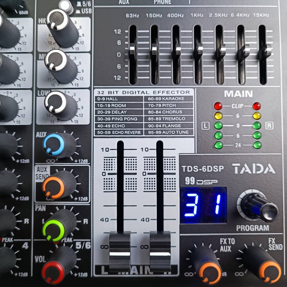 TADA TDS-6 DSP MIXER มิกเซอร์อนาล็อก เครื่องผสมสัญญาณเสียง เครื่องเสียง ธาดา TA DA TDS 6 TDS6 เอไอ-ไพศาล