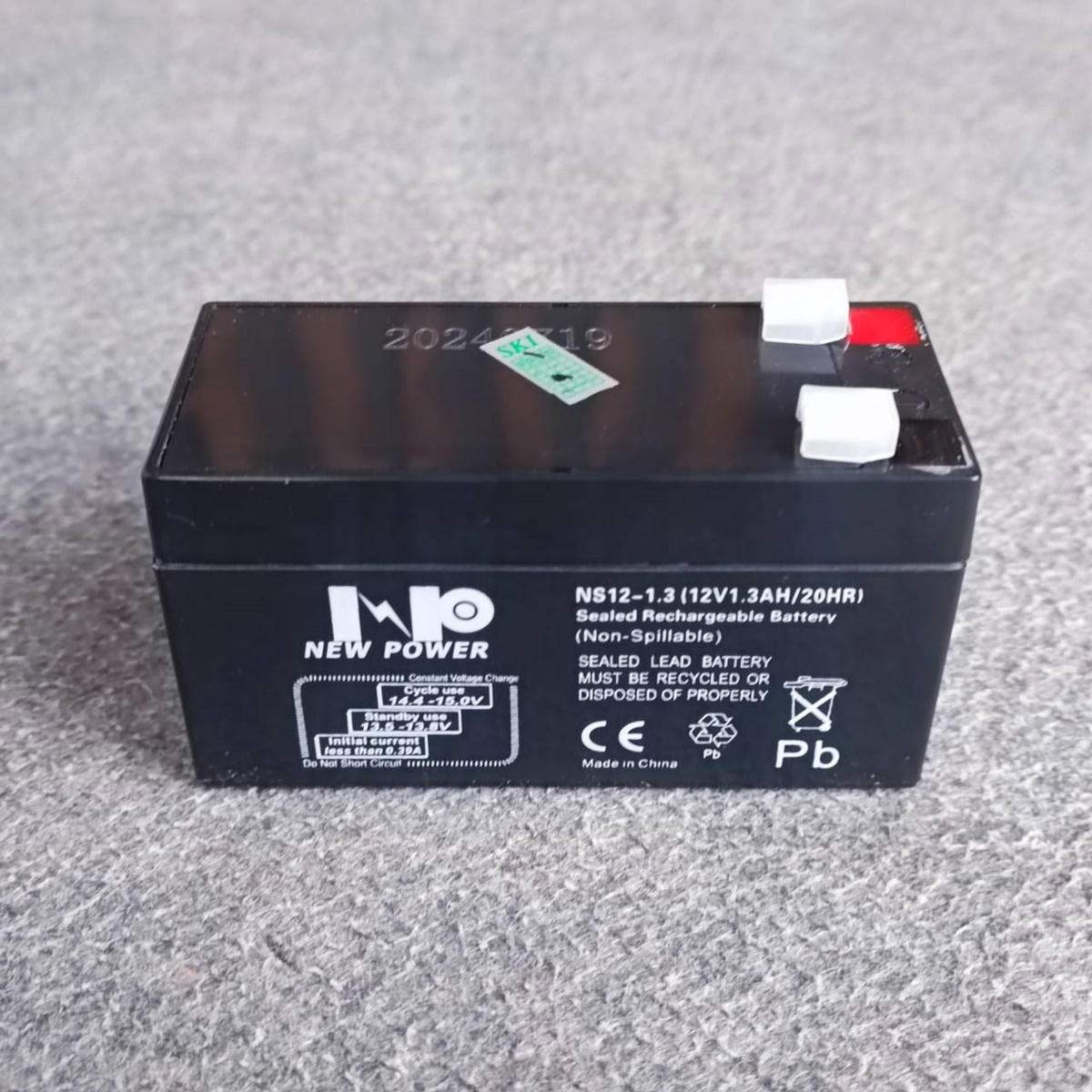 NEW POWER 12V 1.3AH แบตเตอรี่แห้ง แบตเตอรี่ UPS 1.3A Battery แบตสำหรับสำรองไฟ แบตUPS แบตของเล่น เครื่องสำรองไฟฉุกเฉิน เอไอ-ไพศาล