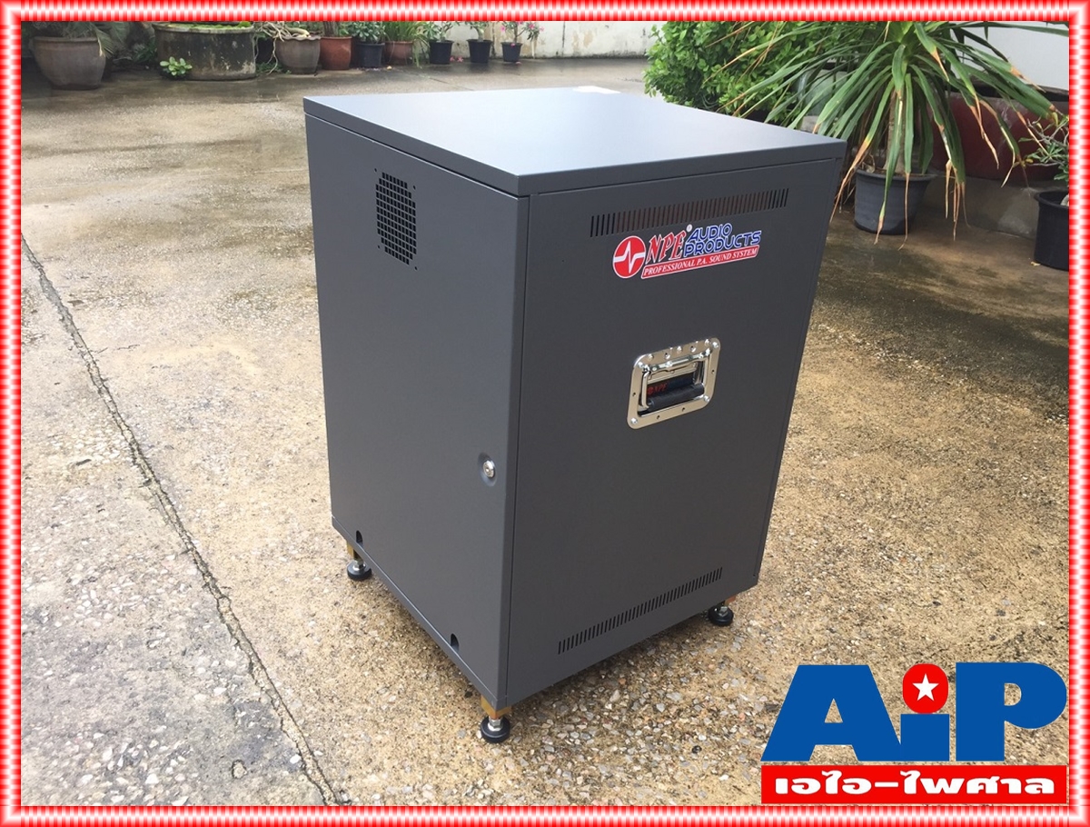 RACK NPE QRD-16U (35kg) ตู้เก็บเครื่องเสียงทำจากเหล็ก16U 2ฝาหน้าใส-หลังทึบ มีล้อเลื่อน QRD16U QRD 16U เอไอ-ไพศาล