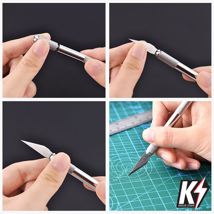 มีดอาร์ทไนท์ด้ามอลูมิเนียม มีดแกะสลัก มีดโมเดล มีดคัตเตอร์ Art knife