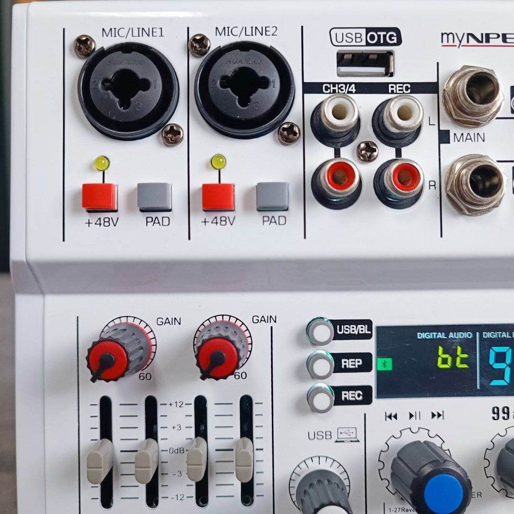 MYNPE PAD-04S mixer มิกเซอร์อนาลอก 2 ชาแนล 2 ไมค์ 1 สเตอริโอ เอฟเฟคแท้ในตัว 99DSP MY NPE PAD 04S PAD04S เอไอ-ไพศาล