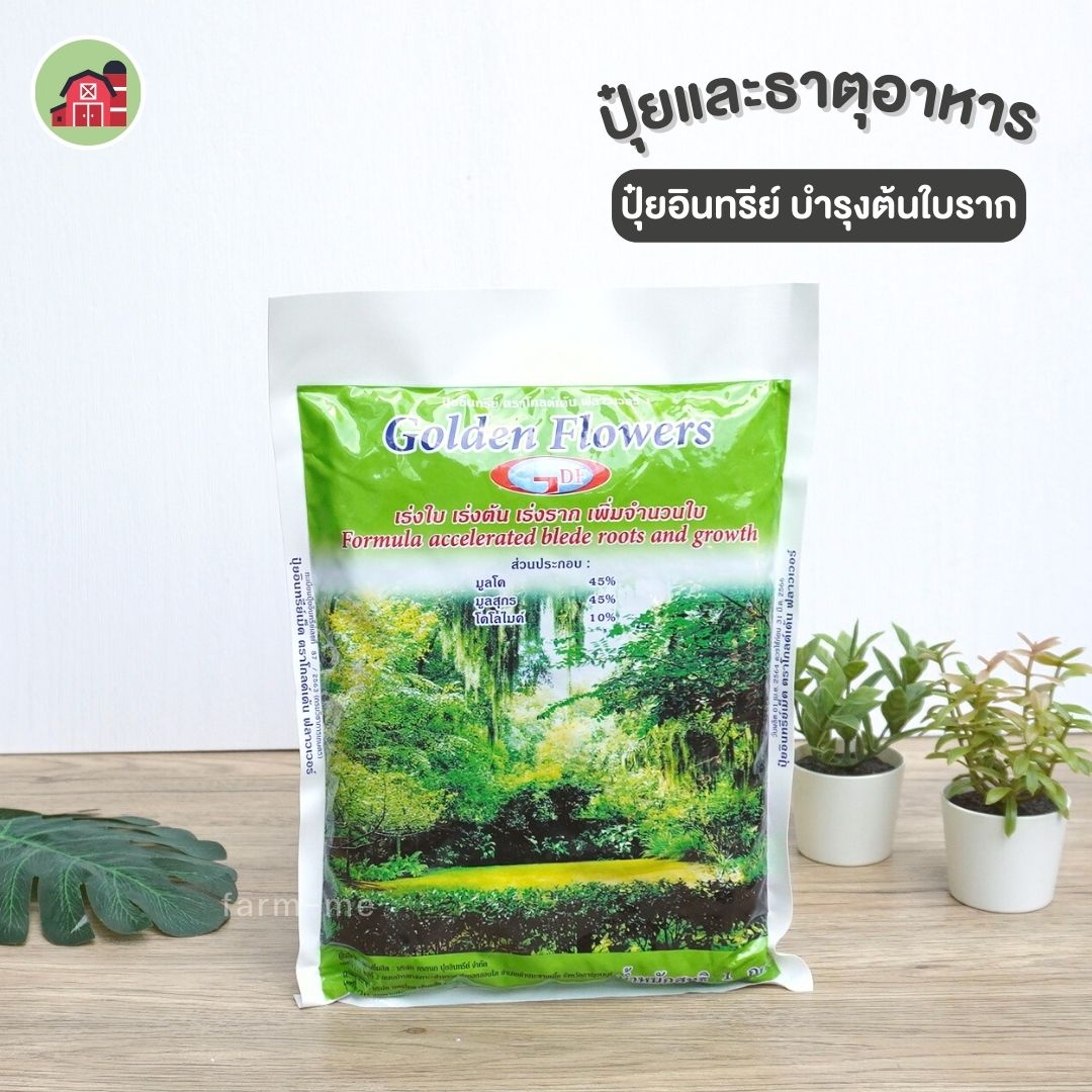 ปุ๋ยอินทรีย์ โกลเด้นฟลาวเวอร์2 สูตรต้นใบราก
