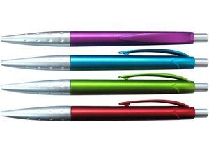 ปากกาพลาสติก, ปากกาลูกลื่น, ปากการาคาถูก, สีเงิน, สีเมทัลลิก, Plastic Pen