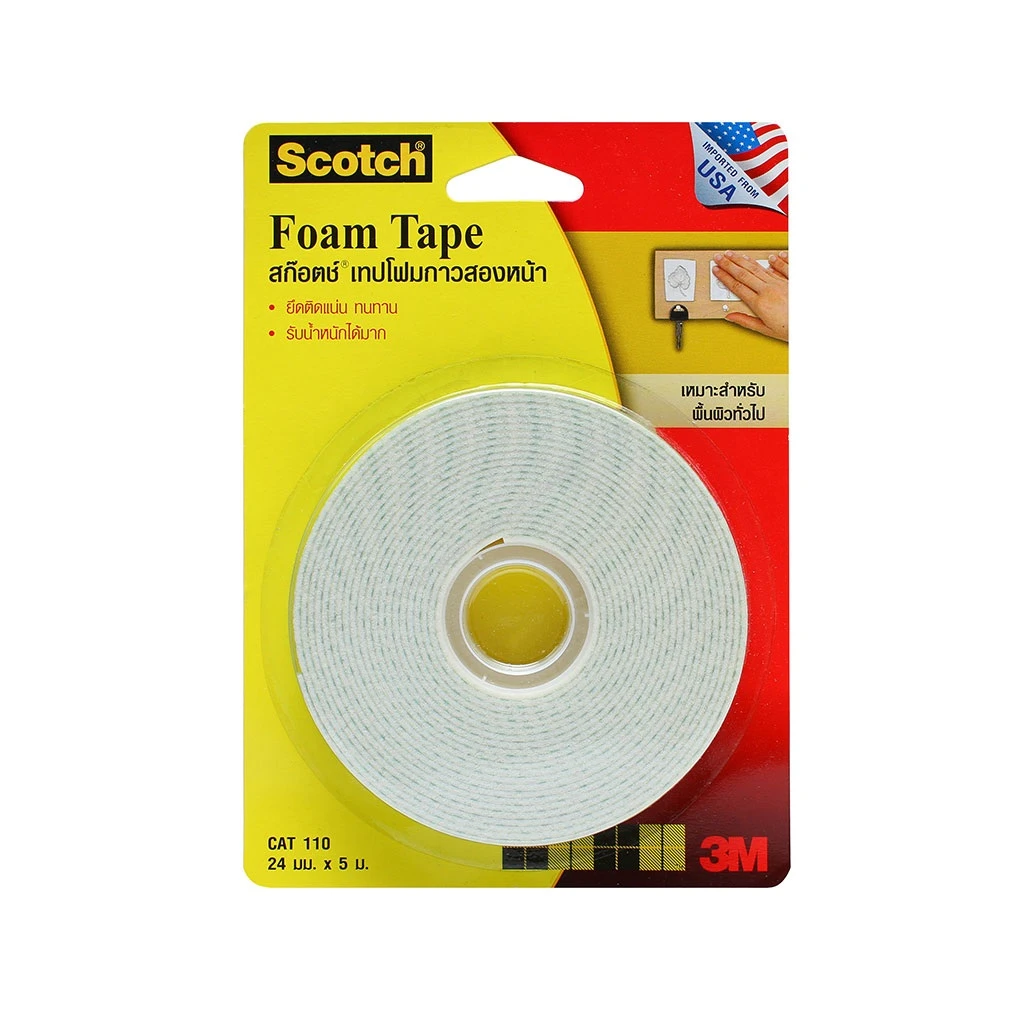เทปโฟม 2 หน้า Scotch 24 มม. x 5 ม.