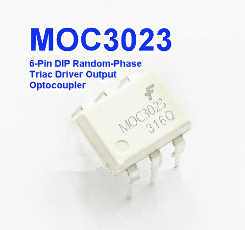 MOC3023 (DIP6) RANDOM-PHASE OPTOISOLATORS TRIAC DRIVER OUTPUT สีขาว