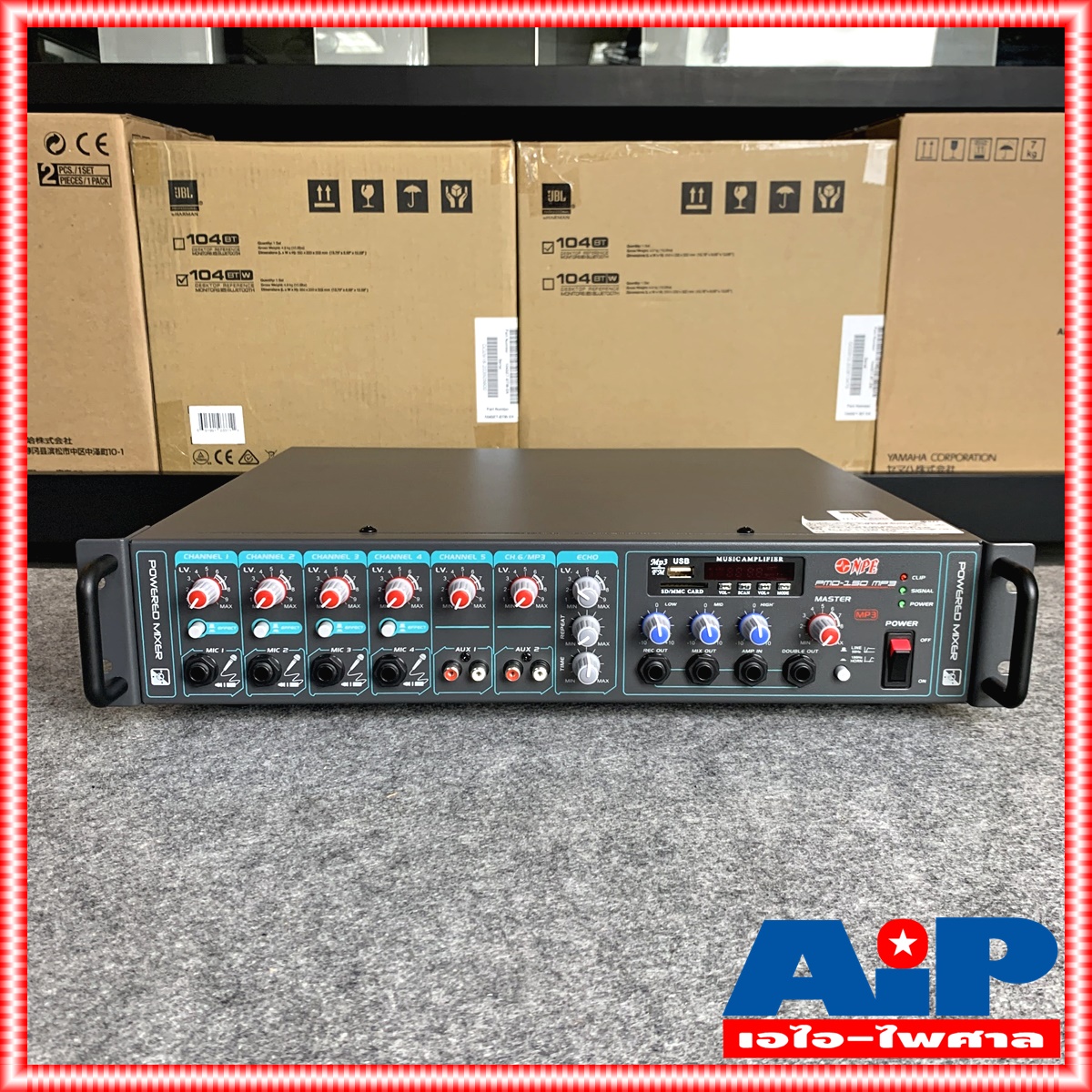 NPE PMD150 MP3 AC/DC POWERMIXER ลาย PMD 150 MP3 POWERMIX PMD-150 MP3 แอมป์เสียงตามสาย PMD150 ใช้ได้ทั้งไฟบ้าน 220V ไฟรถ DC12V +++