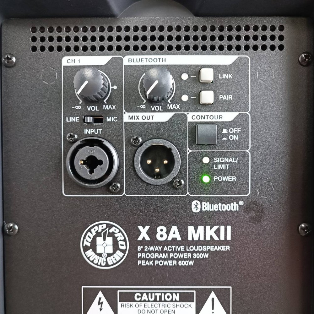 TOPPPRO X-8A MKII active speaker Bluetooth ตู้ลำโพงพลาสติก 8" ตู้ลำโพงเสียงกลาง มีแอมป์ในตัว ลำโพง TOPP-PRO X 8A TOPP PRO X8A เอไอ-ไพศาล