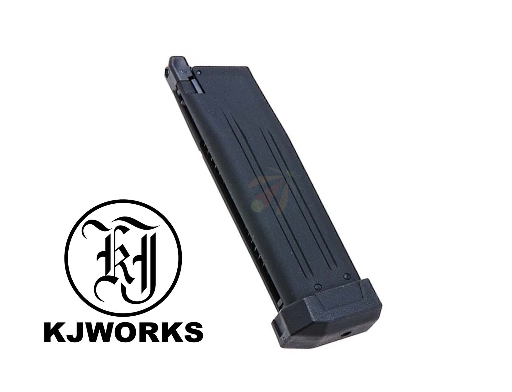 KJ Works Aluminum 25 Rds KP-19 Green Gas Magazine For Hi Capa 5.1 GBB Airsoft