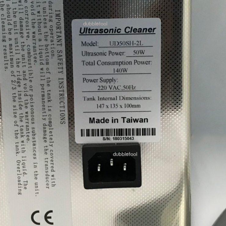 เครื่องอัลตราโซนิก ULTRASONIC CLEANER 1.5 L เครื่องอุลตร้าโซนิค เครื่องทำความสะอาดเครื่องประดับ รุ่นUD50SH-2L ขนาด 1.5 ลิตร