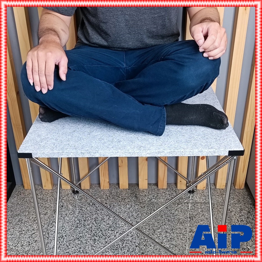 โต๊ะวางขาสแตนเลสx-01V2 60x60 สูง40เซนติเมตร สีเทา (ขาสามารถพับเก็บได้) โต๊ะอเนกประสงค์ โต๊ะวางมิกซ์ ชั้นวางเครื่องเสียง