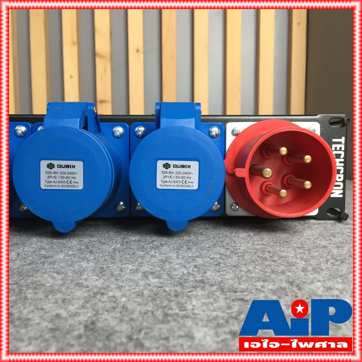 TECHCRON C9 / K3B ชุดโหลดไฟ 3 เฟส ขนาด 2U ปลั๊กโหลด3เฟส พร้อมเพาเวอร์ปลั๊กIN C9K3B C9 K3B C-9/K-3B เอไอ-ไพศาล