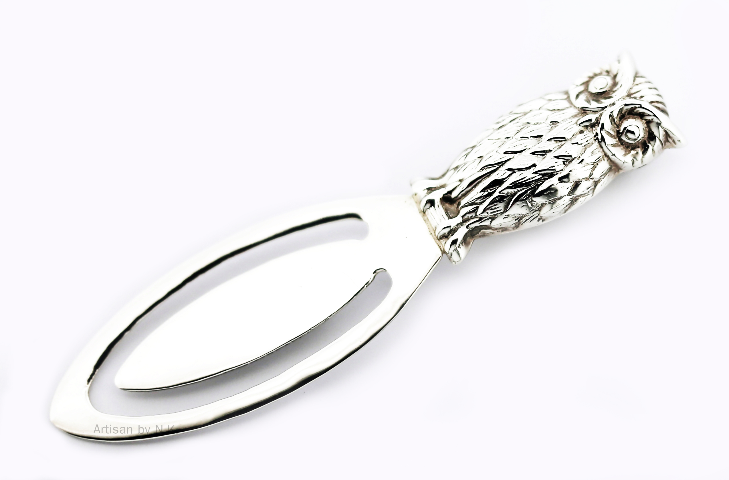 ที่คั่นหนังสือทำจากเงินแท้ (Sterling silver bookmark-wise owl) รหัส NKS-81