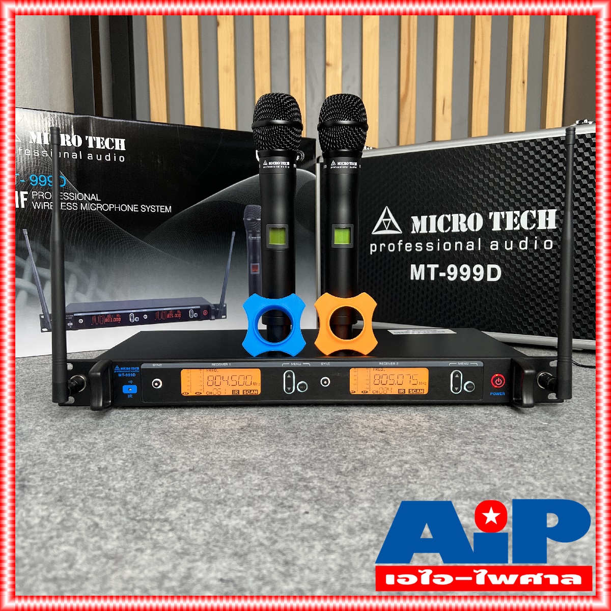 yyy ความถี่ใหม่ กสทช MICROTECH MT999D ไมค์ลอยมือถือคู่UHF ไมค์ลอยคู่ ไมค์คาราโอเกะ MT-999D แถม อุปกรณ์ย้ายเสา กระเป๋าเก็บไมค์ MT 999 D MT999 D MICRO TECH ไมโครเทค ล๊อตใหม่ความถี่ 694-703 / 748-758 HZ