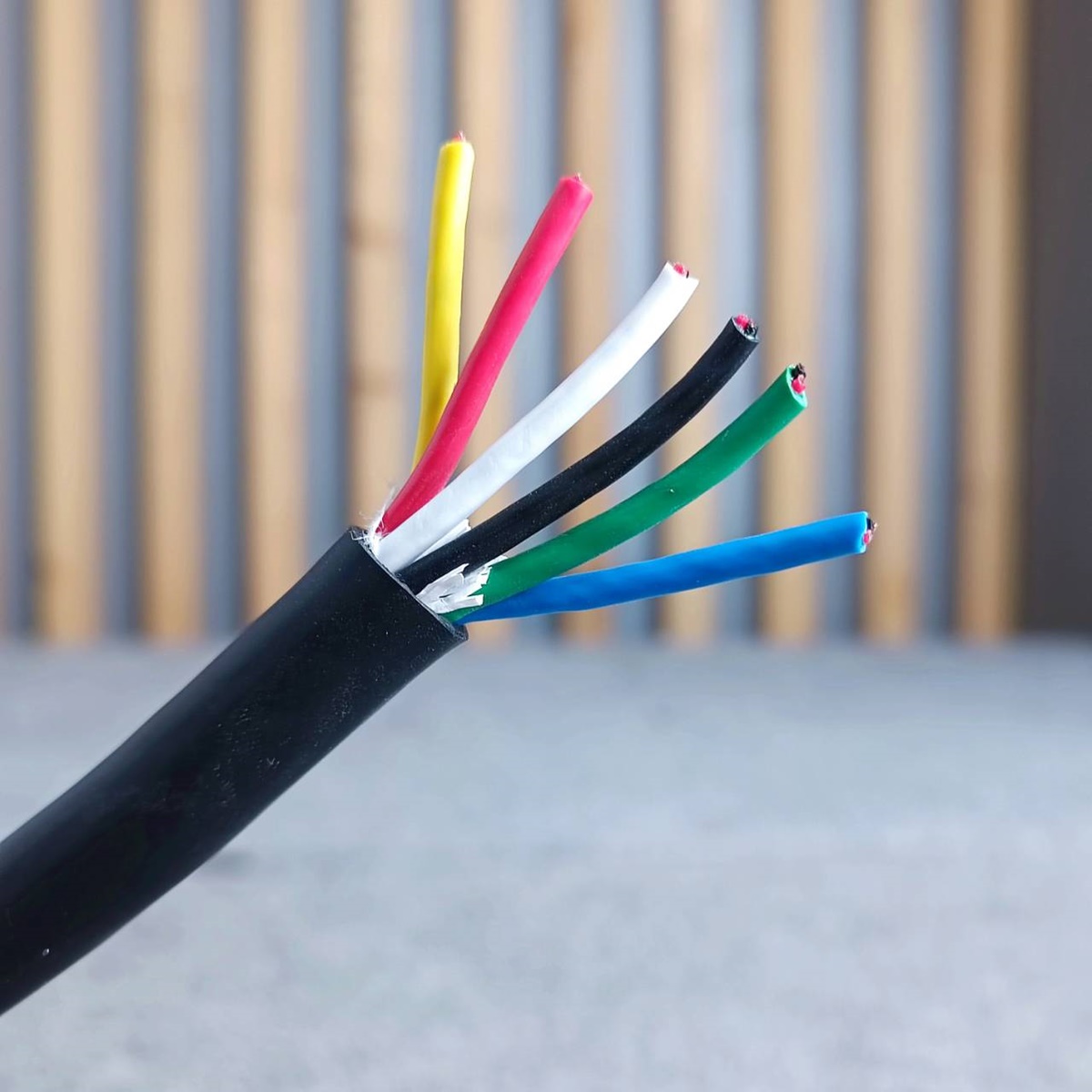 ล้อ50เมตร สายมัลติคอร์ 6คอร์ JSL-201(เมตร) สีดำ ล้อ50เมตร สายสัญญาณเสียง สาย6คอร์ JSL201 JSL 201 Multicore Cable เอไอ-ไพศาล