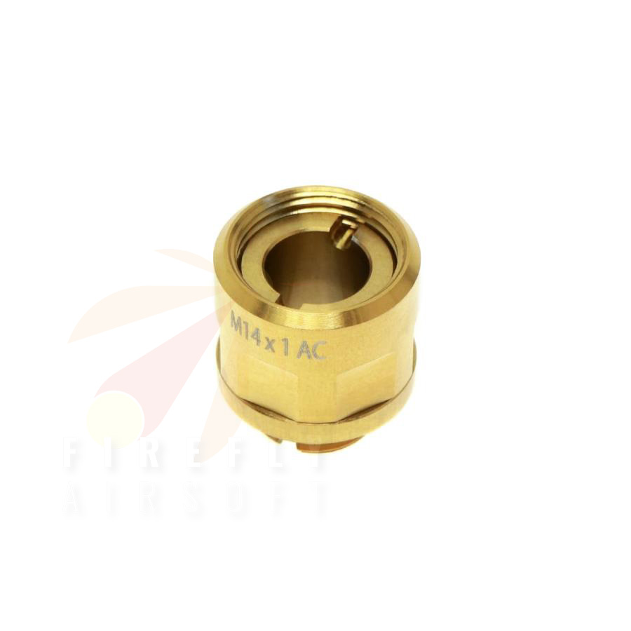CowCow Technology CNC Stainless Steel Threaded Suppressor Adapter for TM Pistol Barrels (Color: Gold)