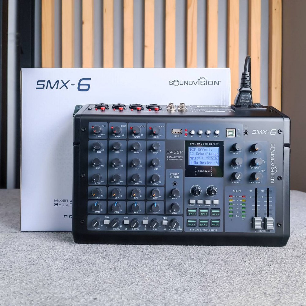 SOUNDVISION SMX-6 MIXER SMX 6 SMX6 มิกเซอร์อนาล็อก ช่องเสียบไมค์ 4 ช่อง เครื่องผสมสัญญาณ ซาวด์ วิชั่น เอไอ-ไพศาล+++