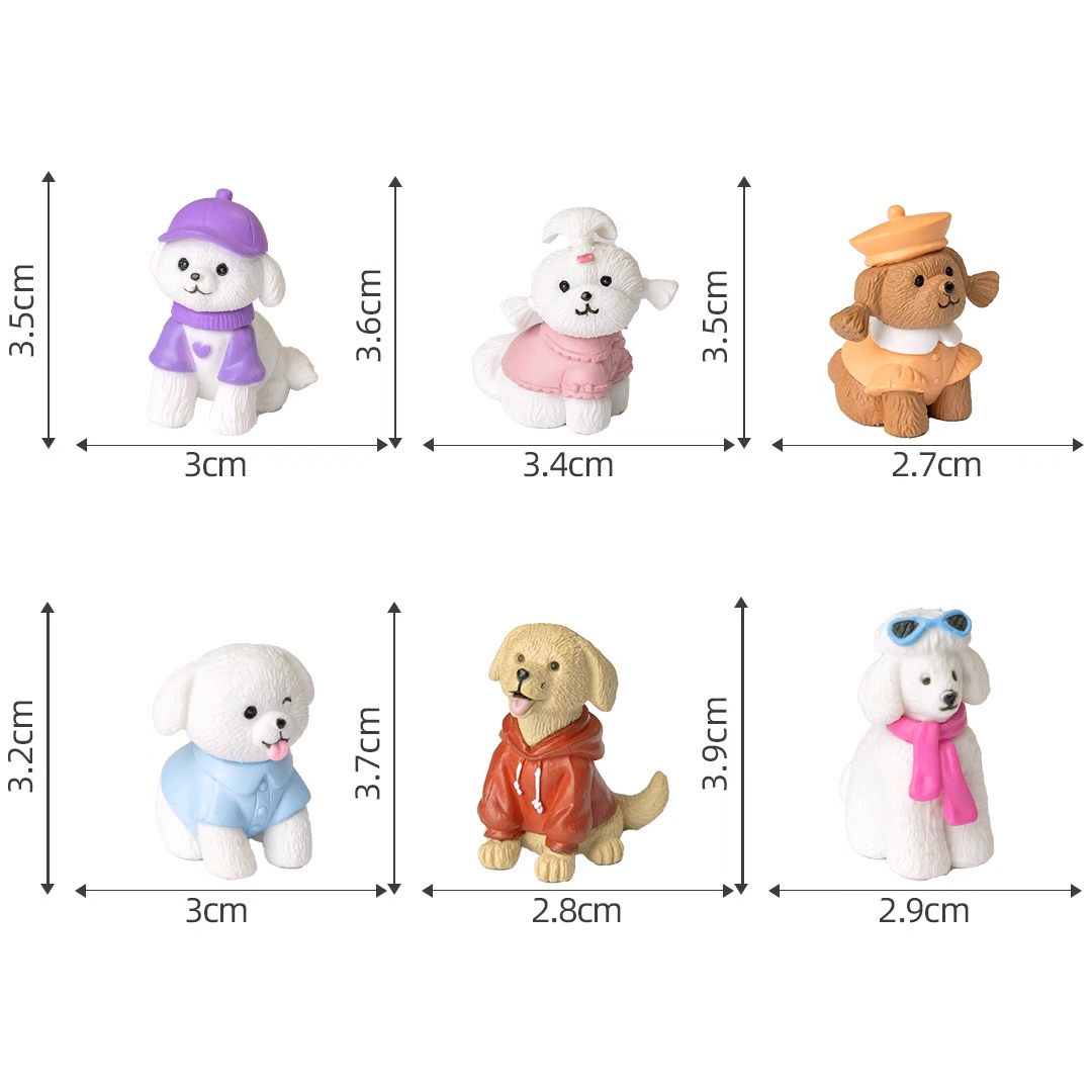 หมาใส่ชุดเซ็ต 6 ชิ้น