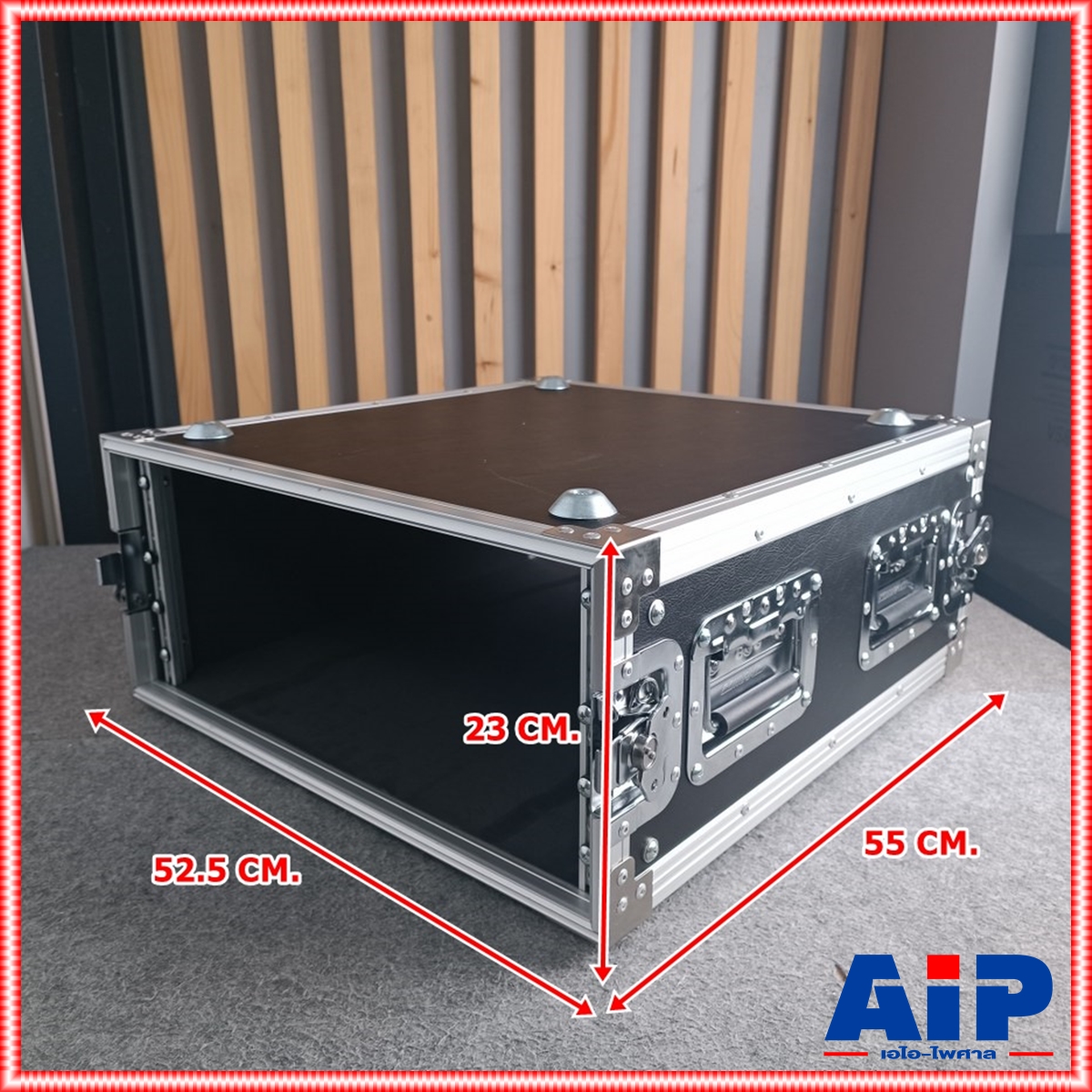 COMPACT B-4U สีดำ RACK ลึก21นิ้ว แร็ค กล่องใส่เครื่องเสียง กล่องแร็คสีดำ แร็คลึก21นิ้ว RACK4U เอไอ-ไพศาล