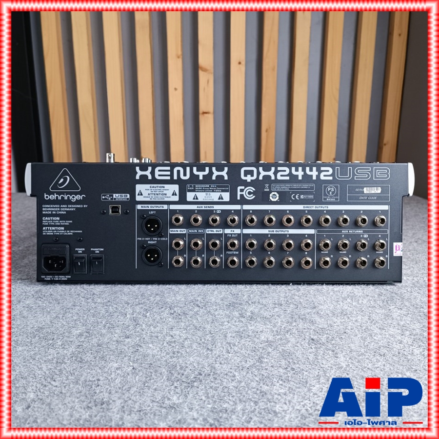 BEHRINGER QX-2442USB mixer MIX QX2442USB QX 2442 USB เครื่องเสียง เครื่องปรับแต่งเสียง QX-2442 มิกเซอร์ มิกซ์ QX 2442 USB เอไอ-ไพศาล +++