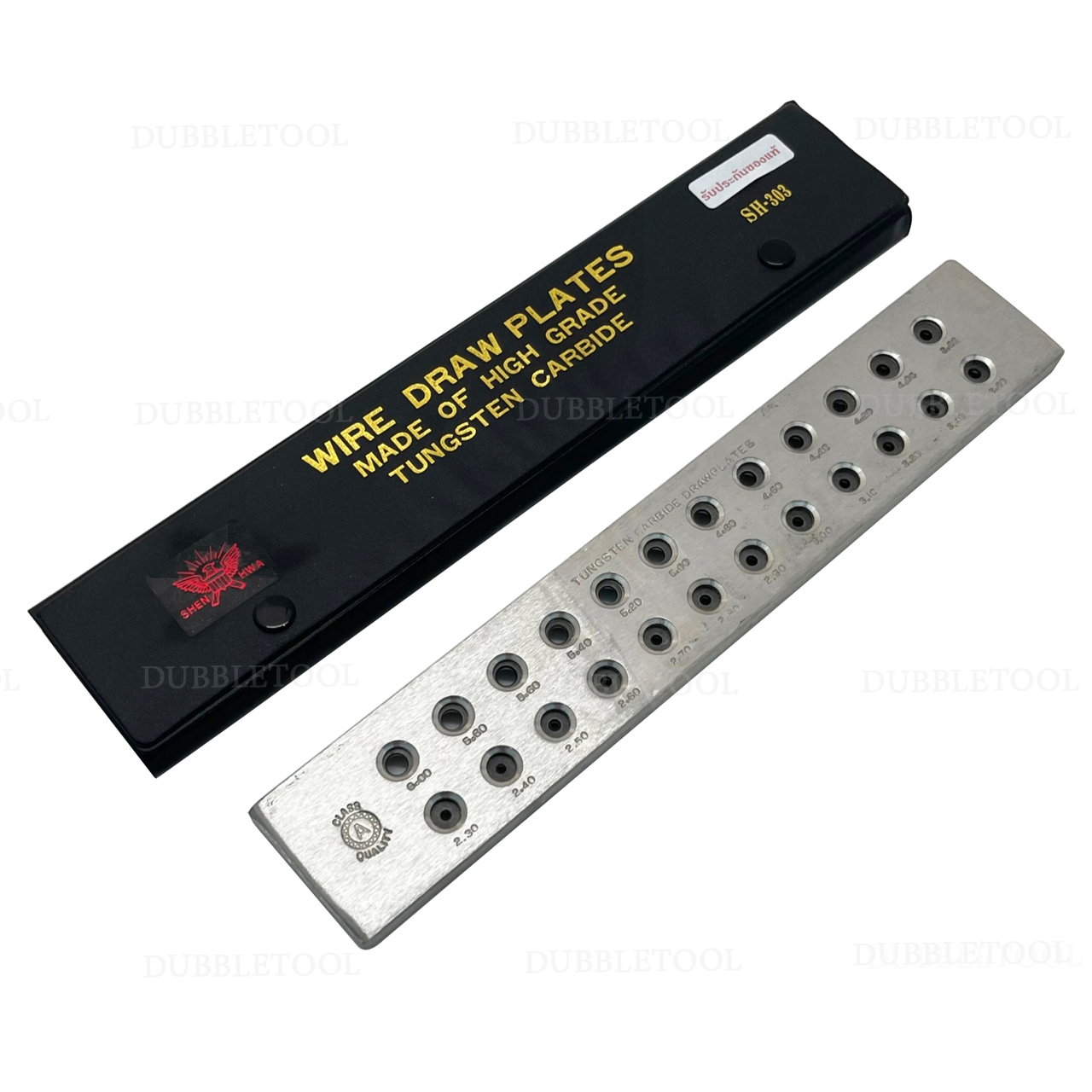 แป้นดึงลวด แป้นชักลวด แป้นดึงลวดช่างทอง รูชักลวด 24 รู SH-303 Wire driw plates made of high grade tungsten carbide