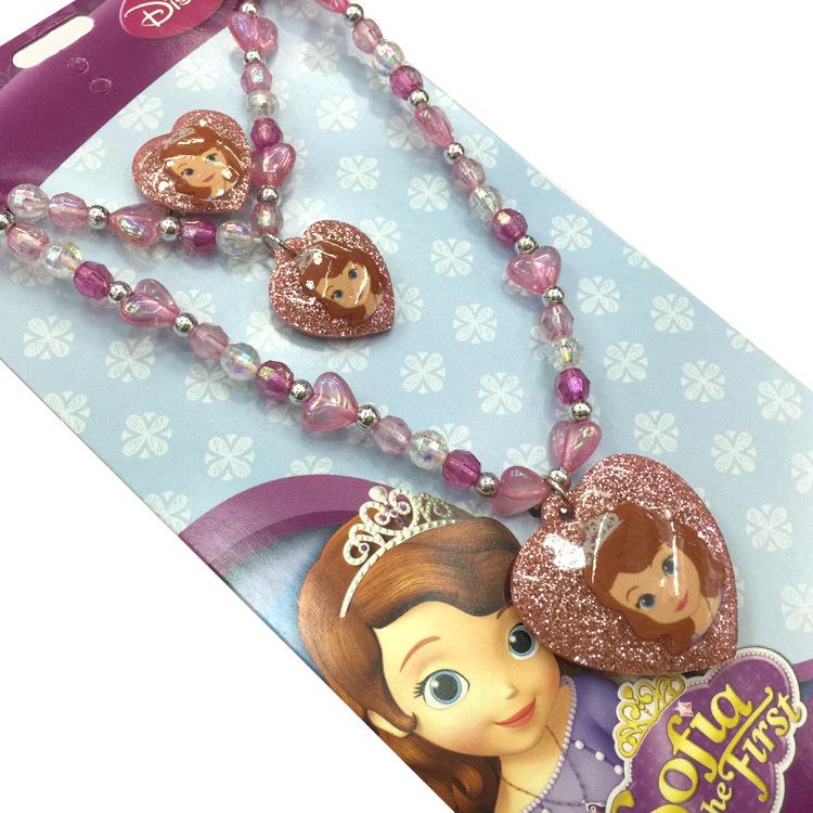 HCH19 เครื่องประดับเด็กการ์ตูน ชุดสร้อยคอ สร้อยข้อมือ แหวน แพ็คละ