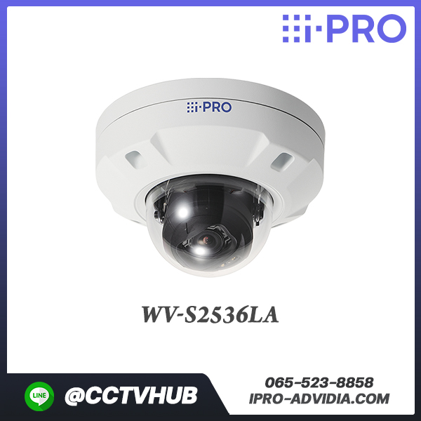 กล้อง i-PRO รุ่น WV-S2536LA 2MP(1080p) IR Outdoor DOME Network Camera with AI Engine