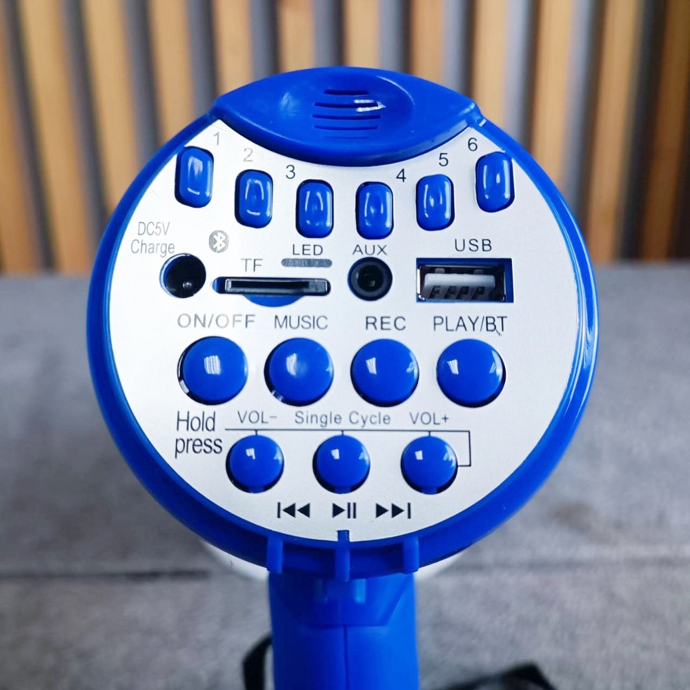 MITSUMI MP-23BL โทรโข่ง 5นิ้วชาร์จได้ 40วัตต์ สีน้ำเงิน มีเสียงนกหวีด อัดเสียงได้ MP 23BL MP23BL แถมแบตเตอร์รี เอไอ-ไพศาล